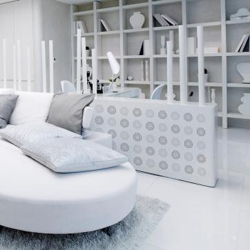 꽃문 활용 거실가구